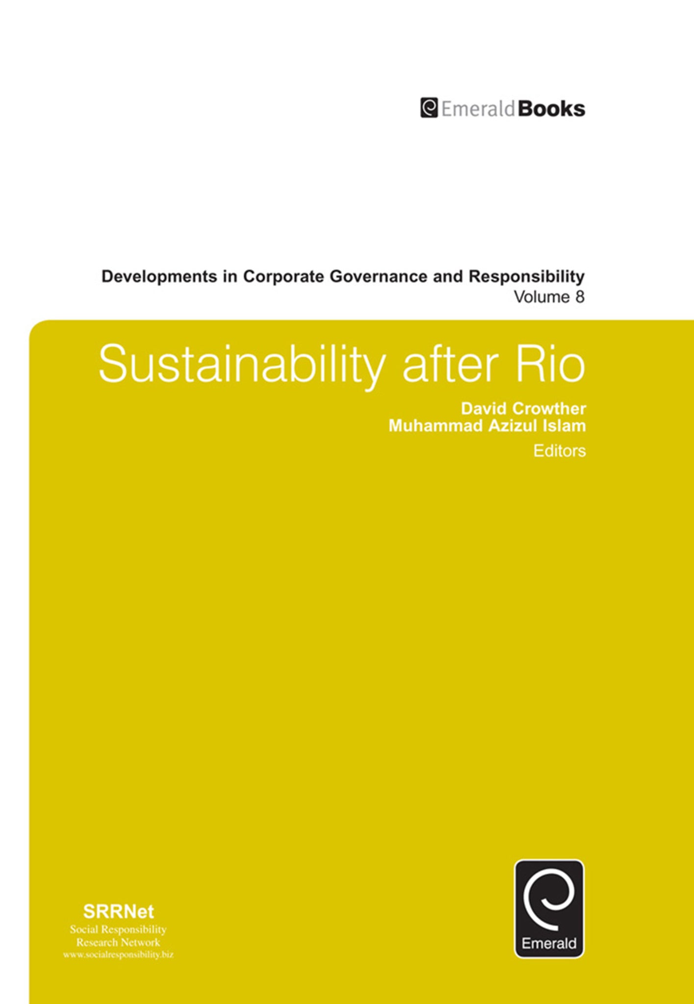 Cover image for Sustainability after Rio ISBN 9781785604454